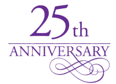 25th Anniversary Purple Letters icons