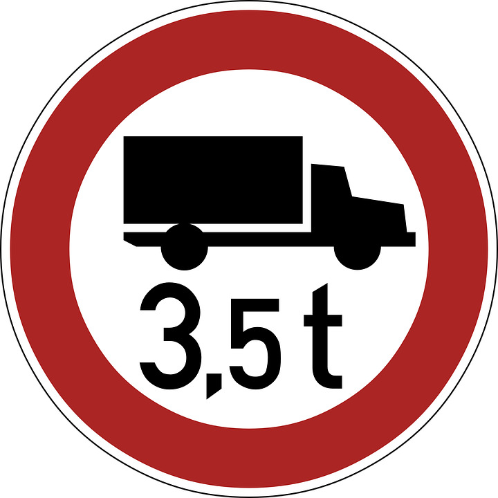 3.5T Restriction Truck Road Sign icons