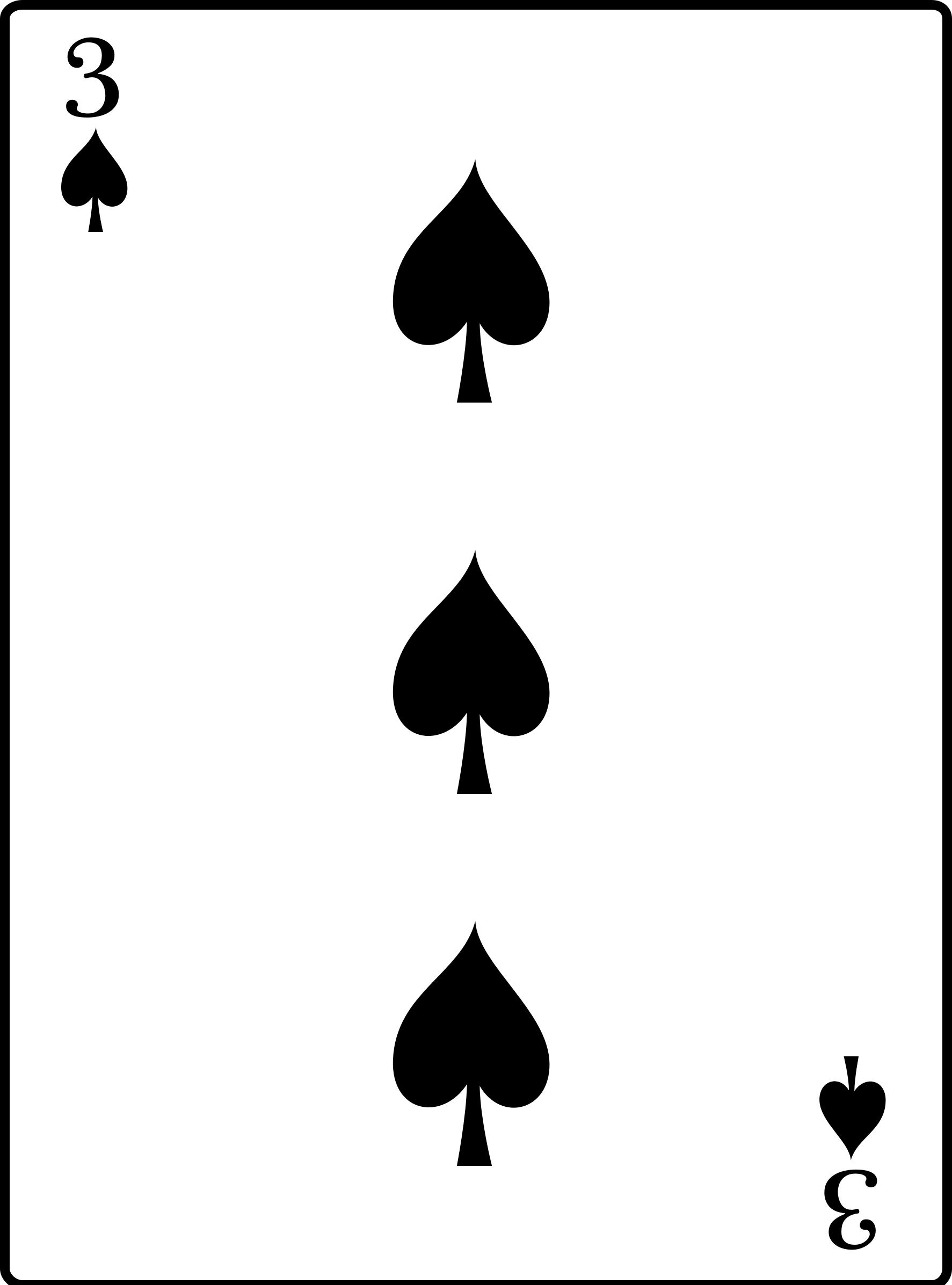 3 of Spades png
