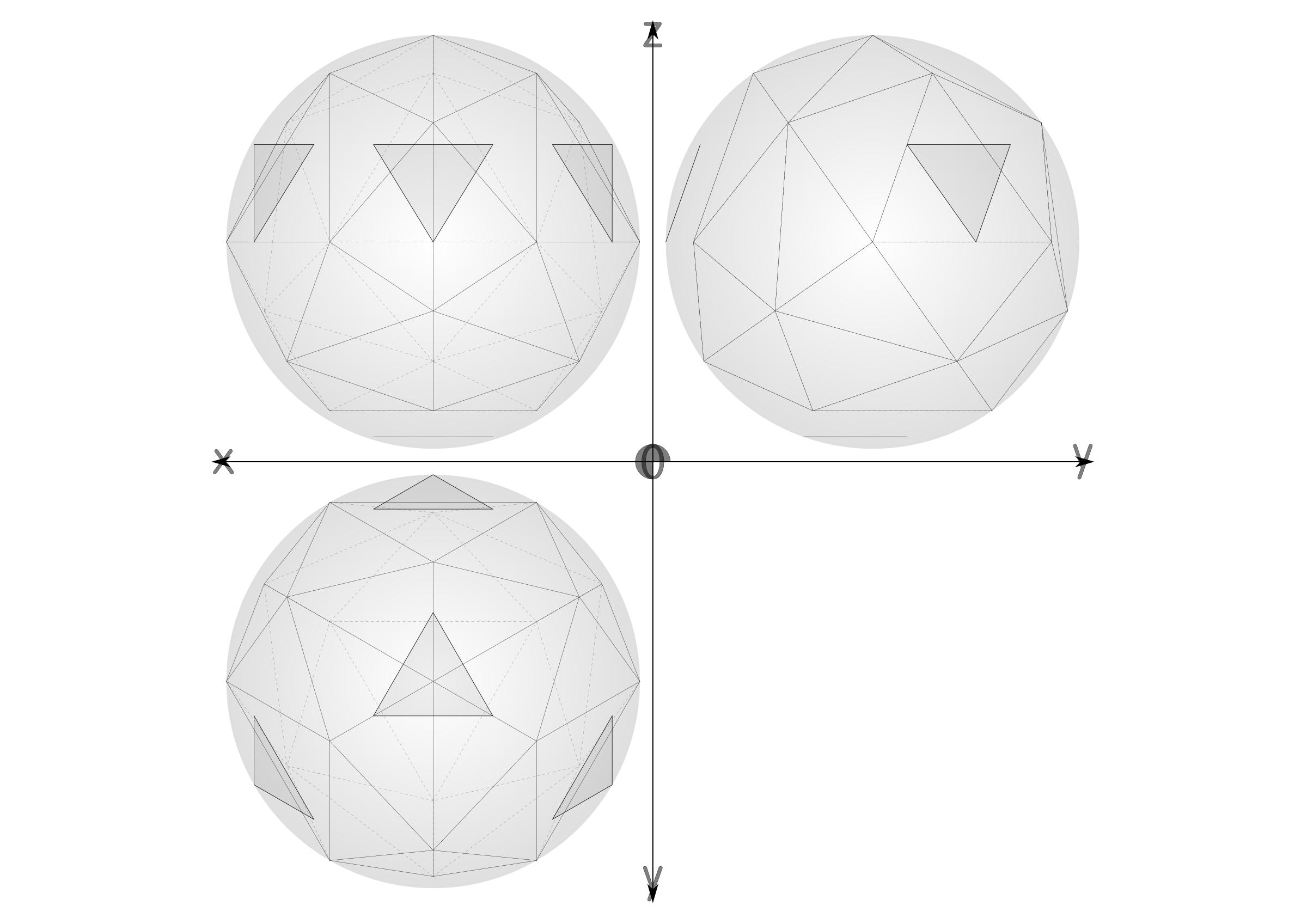 40 construction geodesic spheres recursive from tetrahedron PNG icons