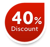 40% Discount Sticker icons