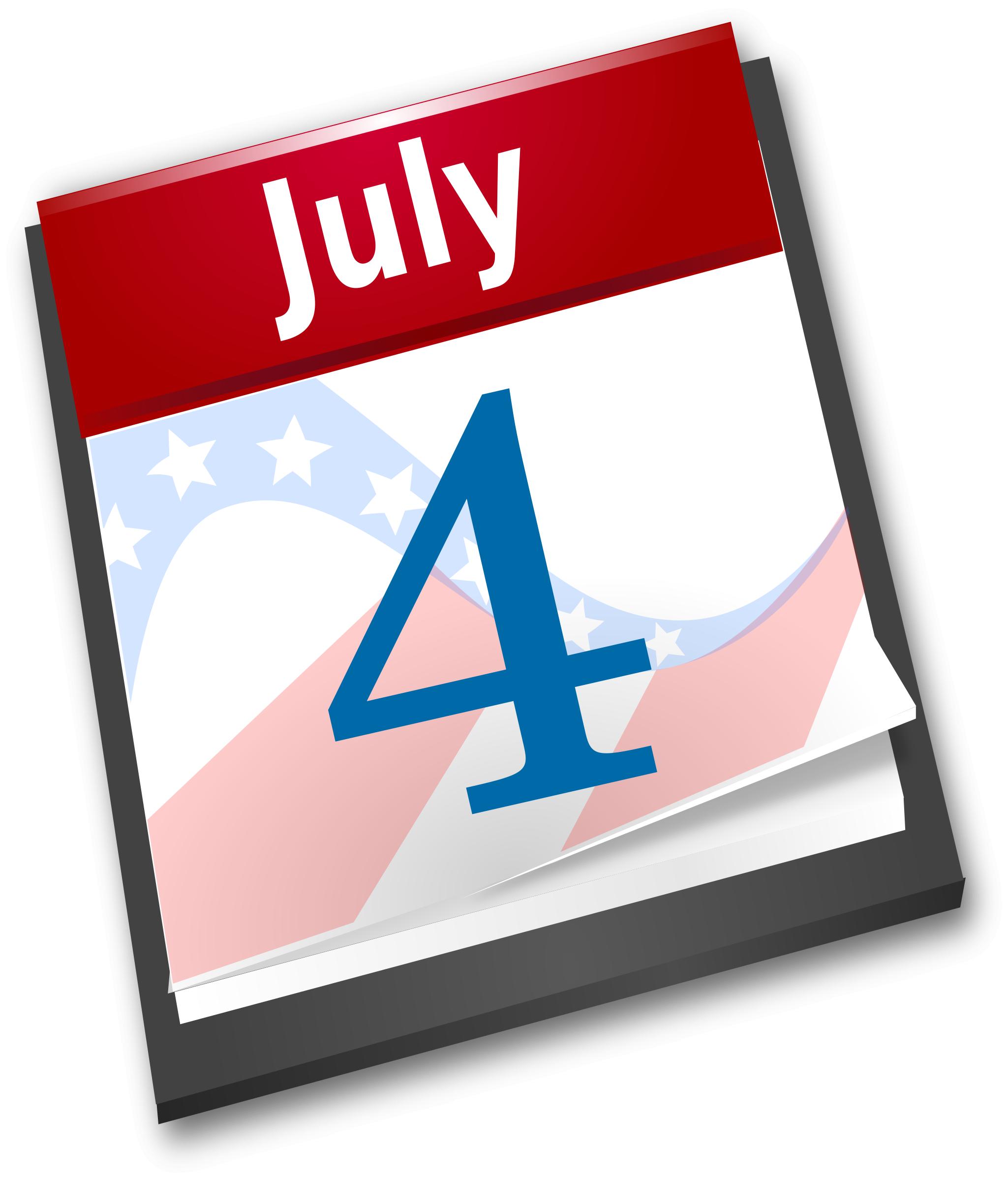 4th July Calendar PNG icons