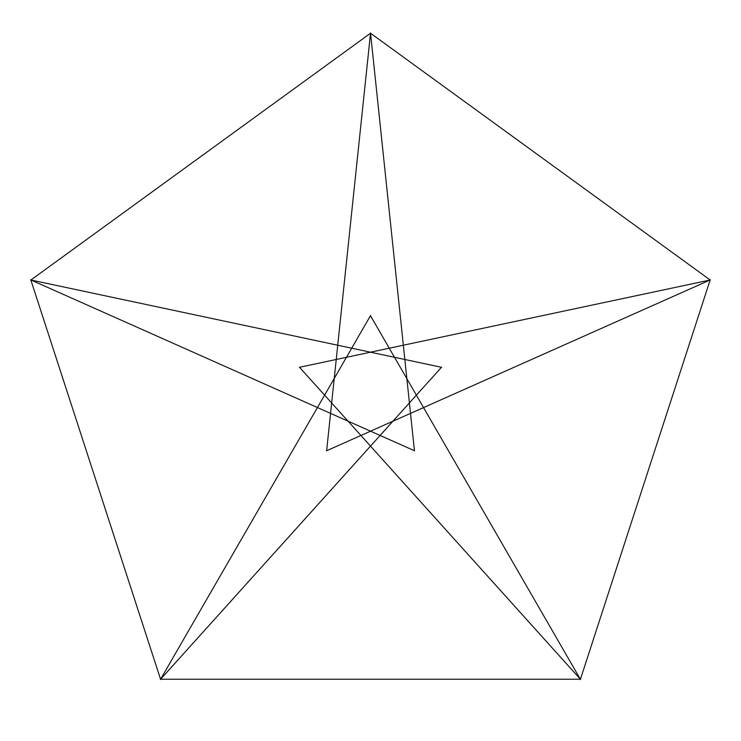 5 overlapped triangles png