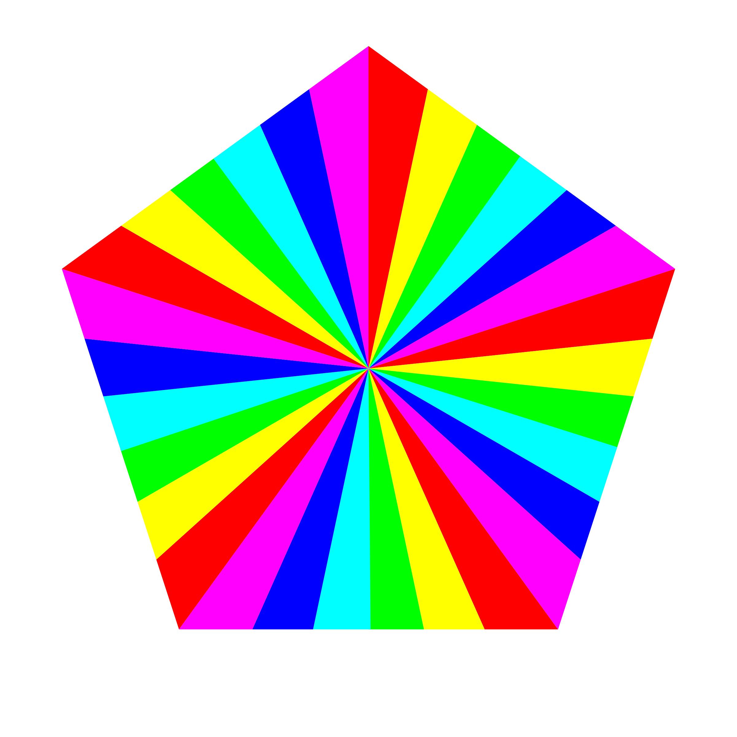 6 color pentagon png