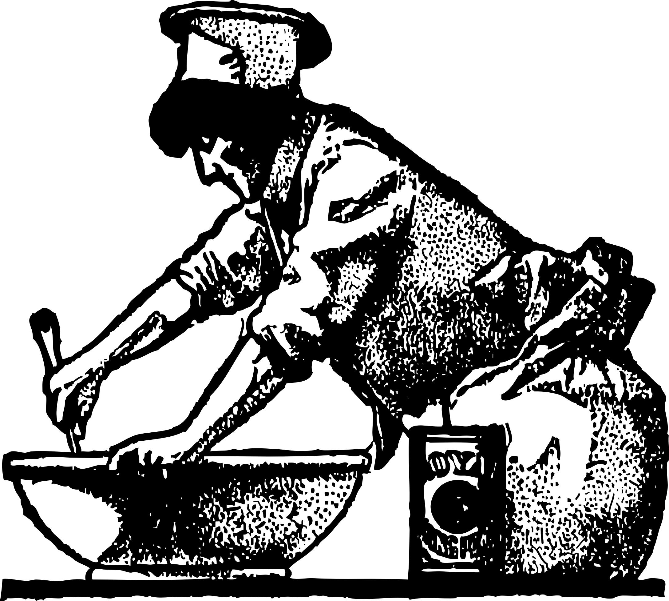 A baker mixing png