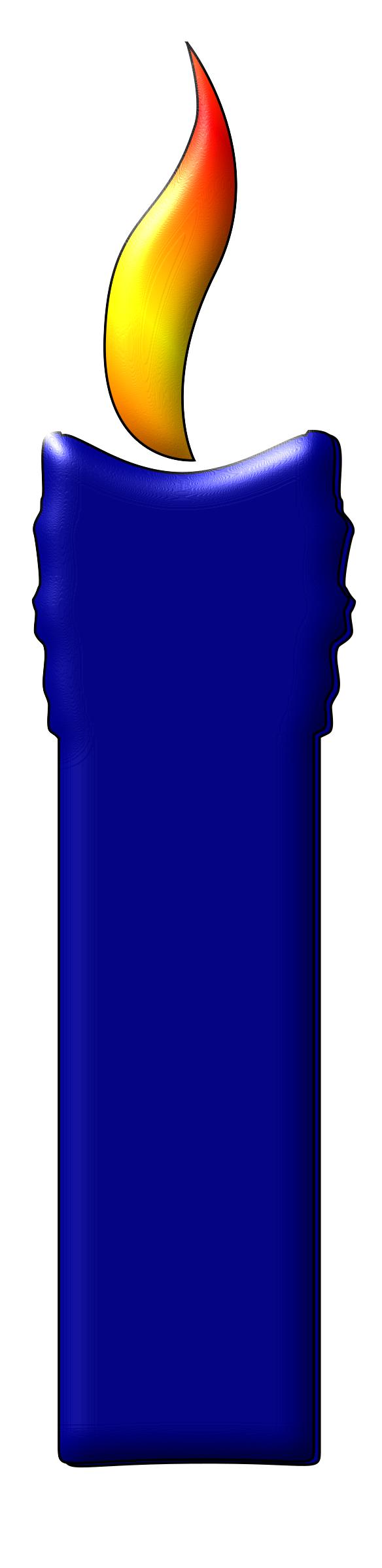 A Blue Color Candle png