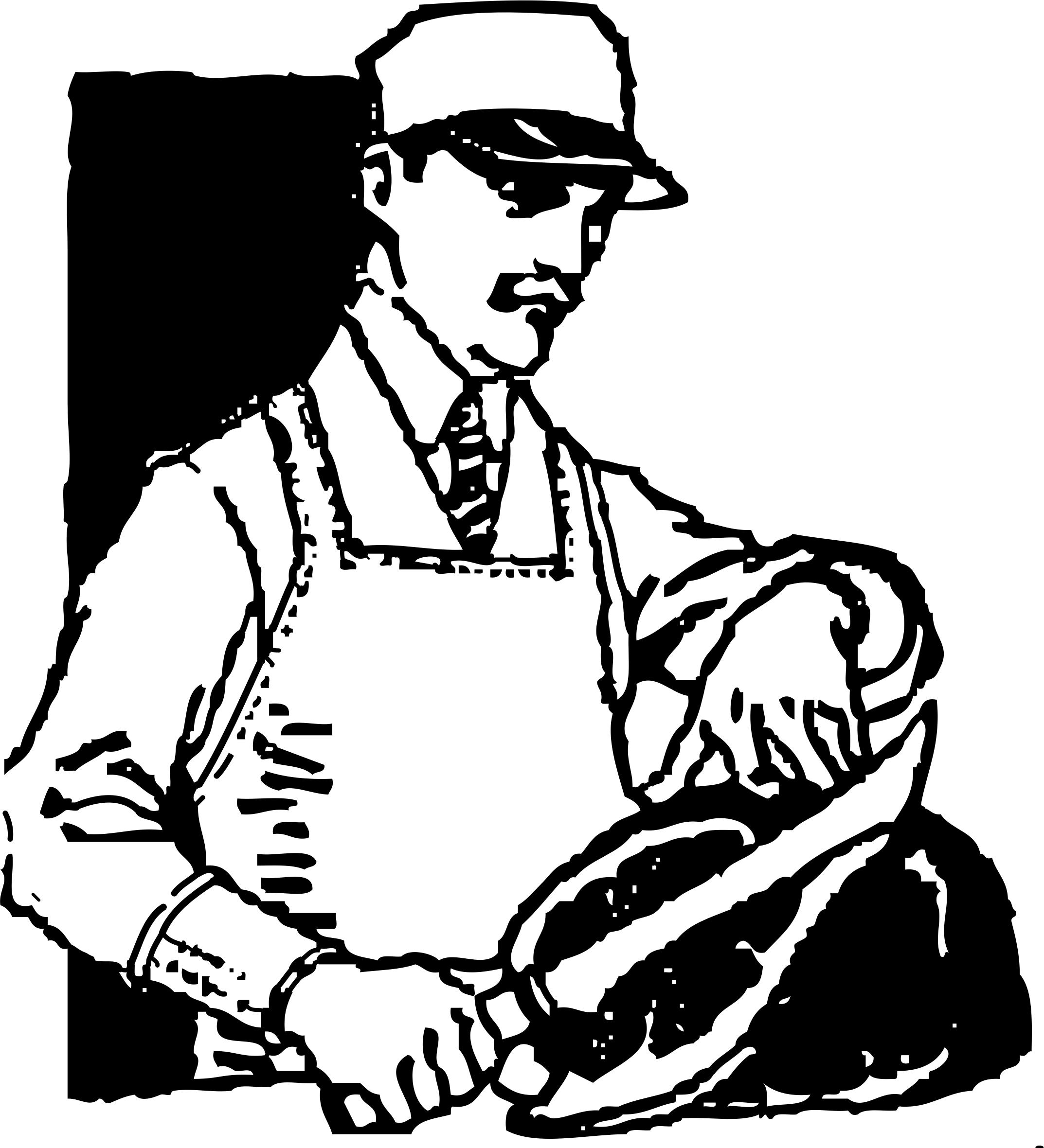 a butcher at work png