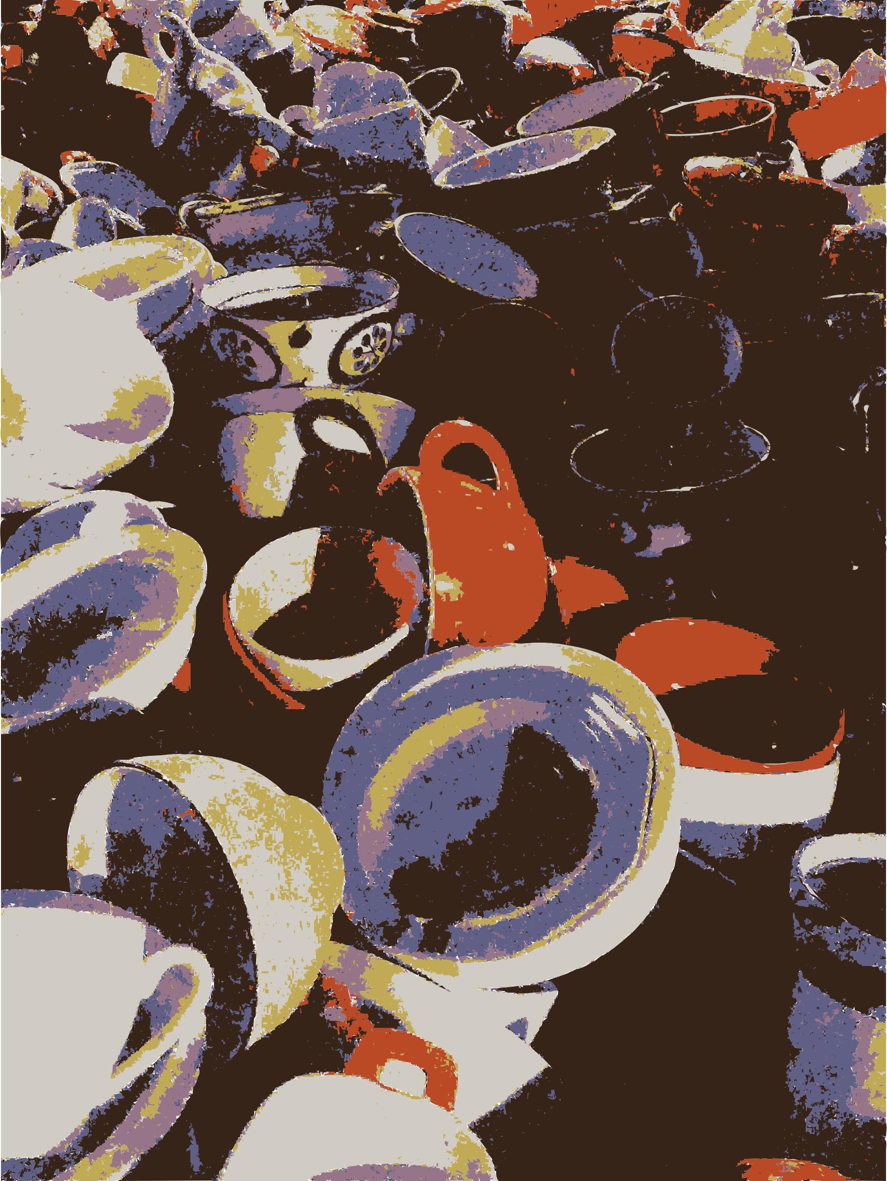 A pile of cups png