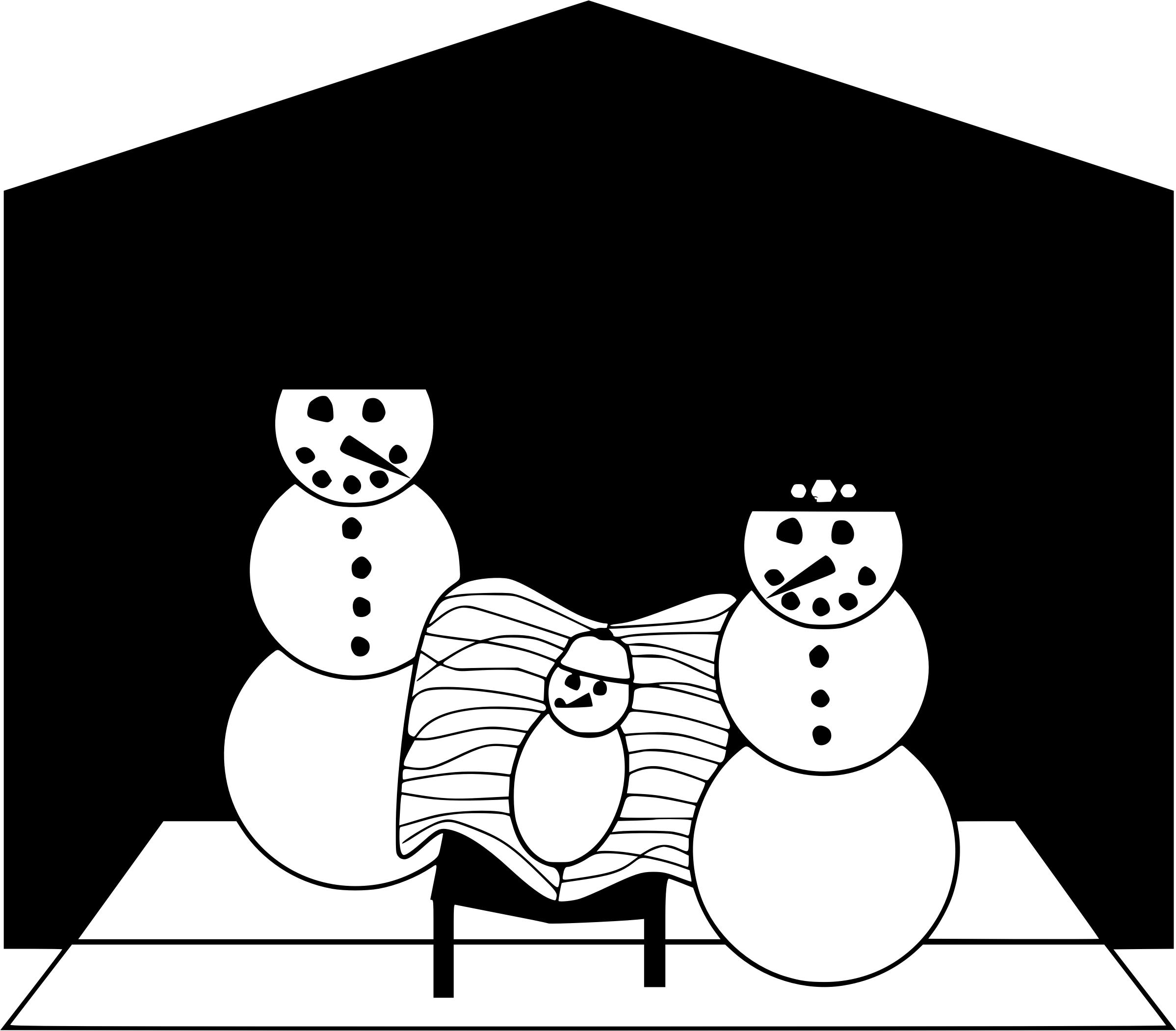 A snowman nativity png