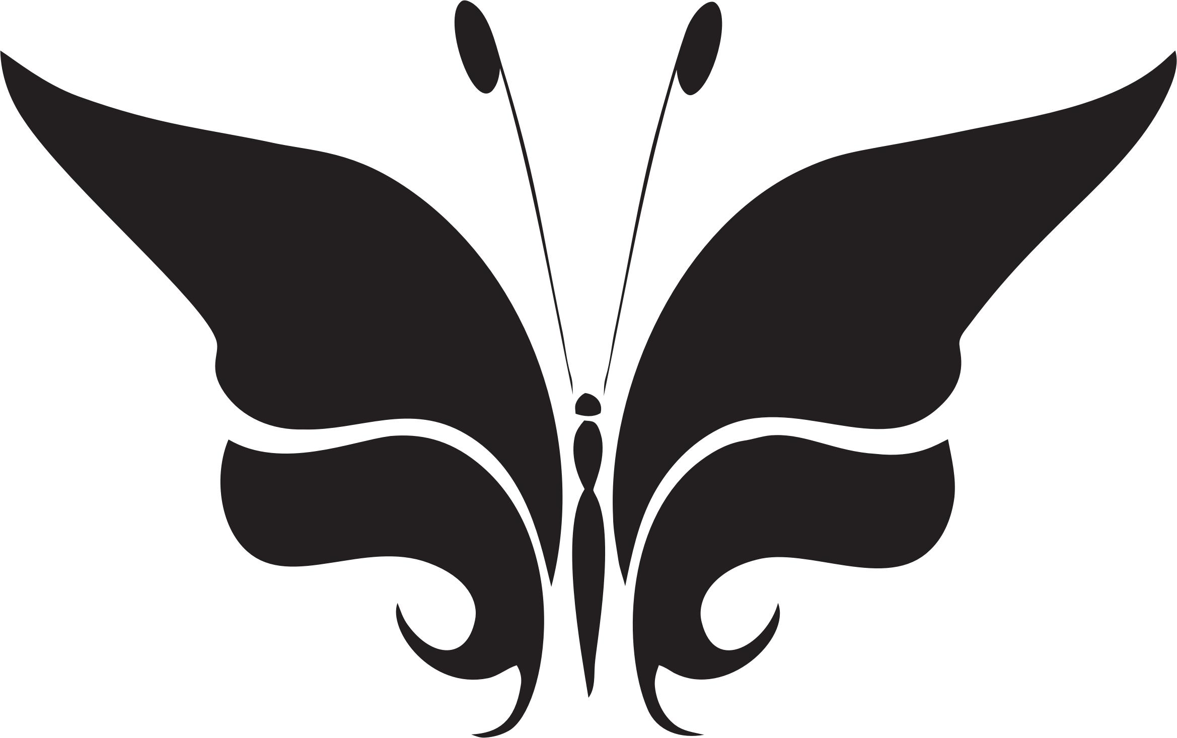 Abstract Butterfly Silhouette 2 png