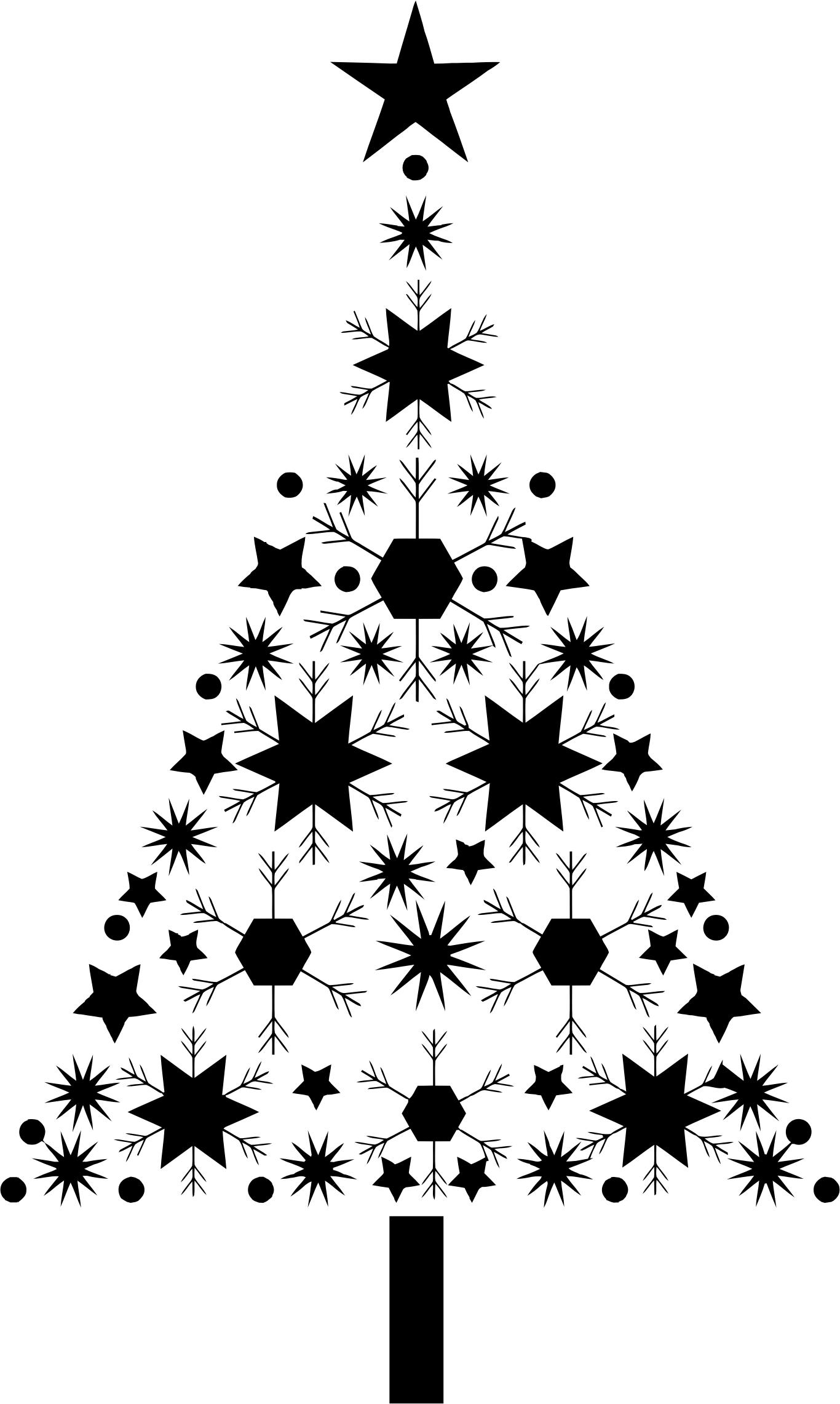 Abstract Snowflake Christmas Tree By Karen Arnold png