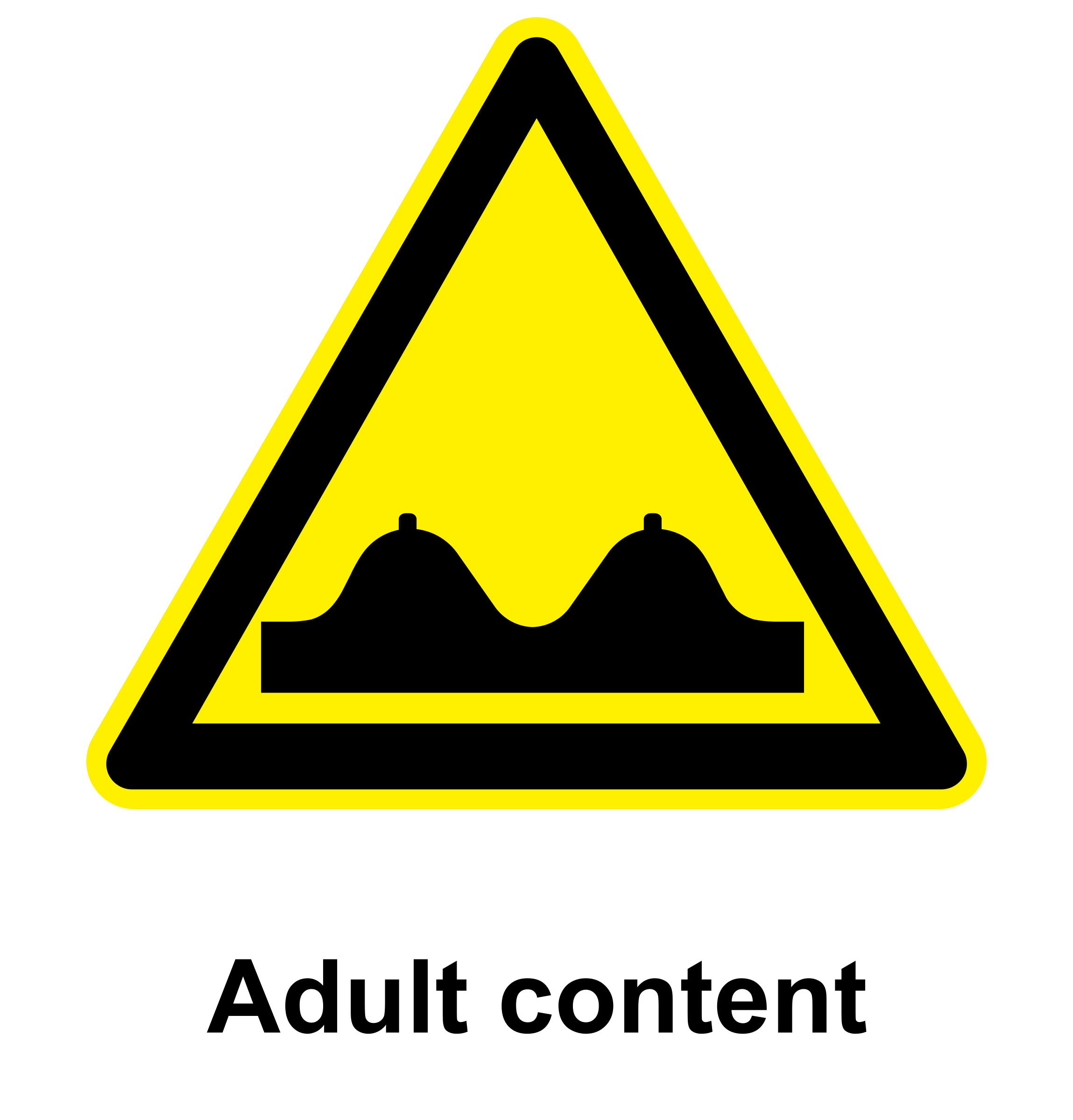 Adult content warning sign png