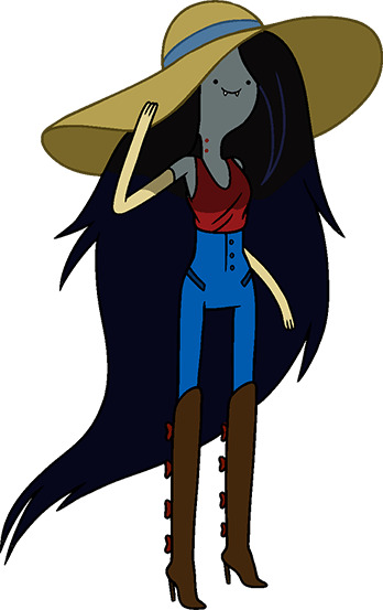 Adventure Time Marceline the Vampire Queen Holding Her Hat png icons