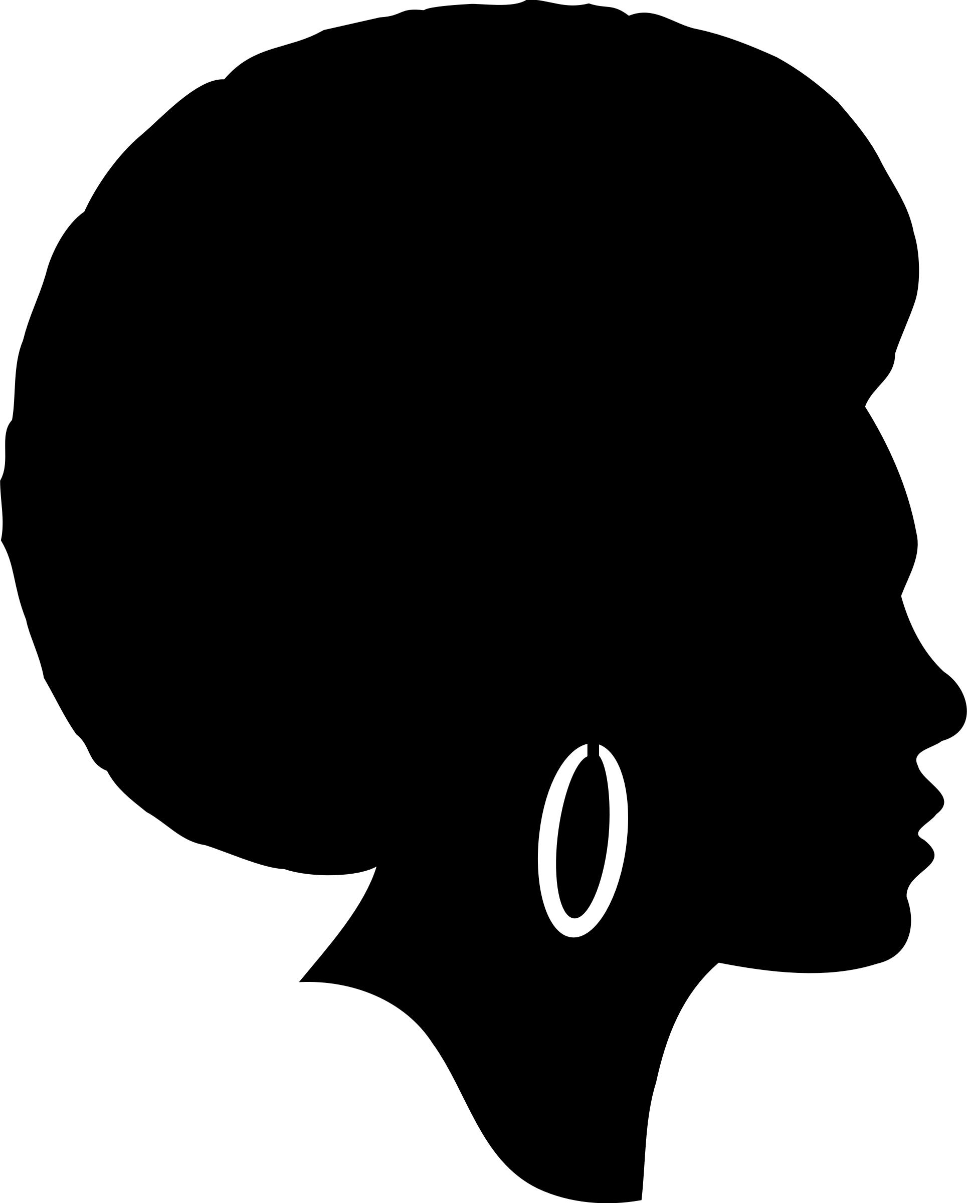 African American Female Silhouette - Remix w/o Pick PNG icons