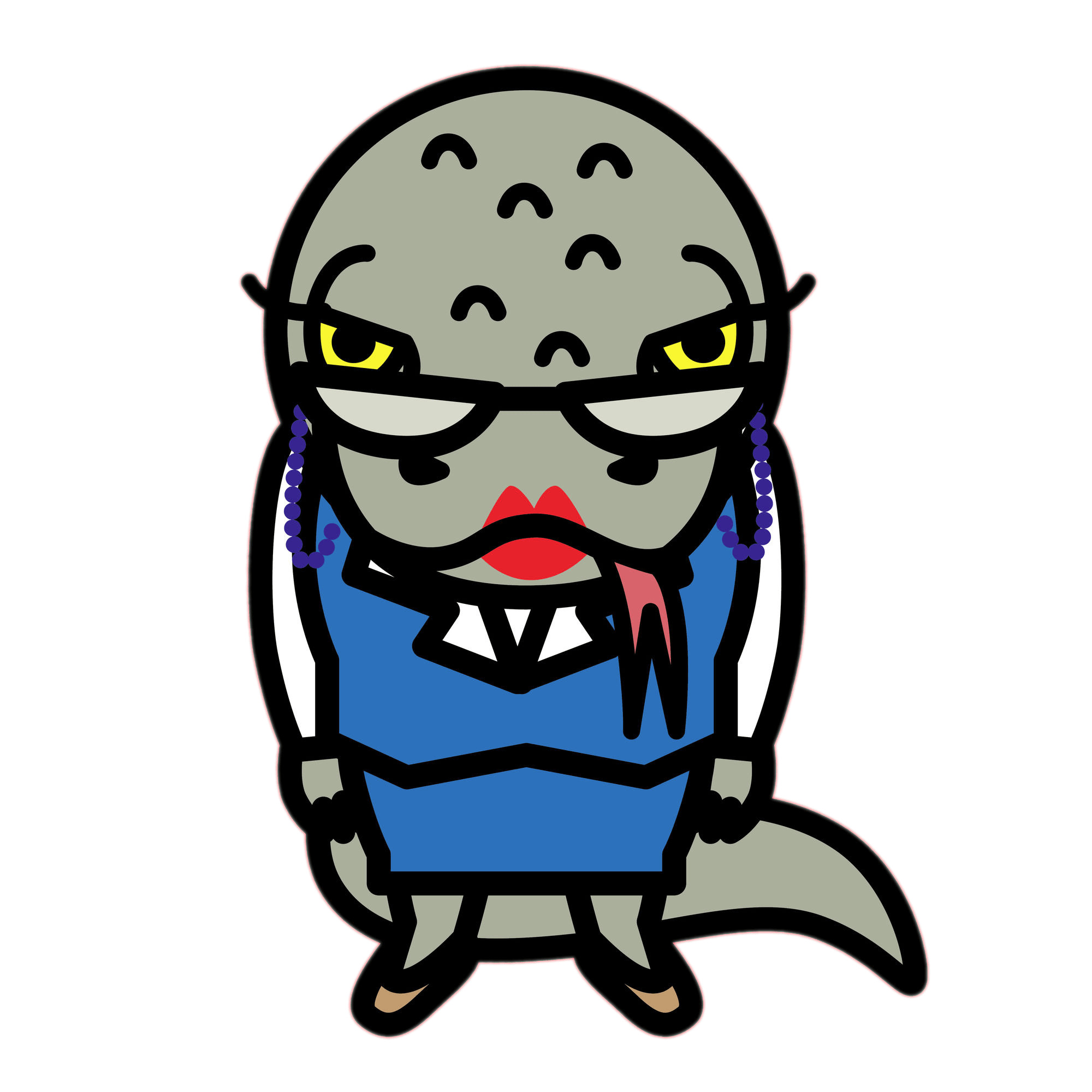 Aggretsuko Character Tsubone the Komodo Dragon icons