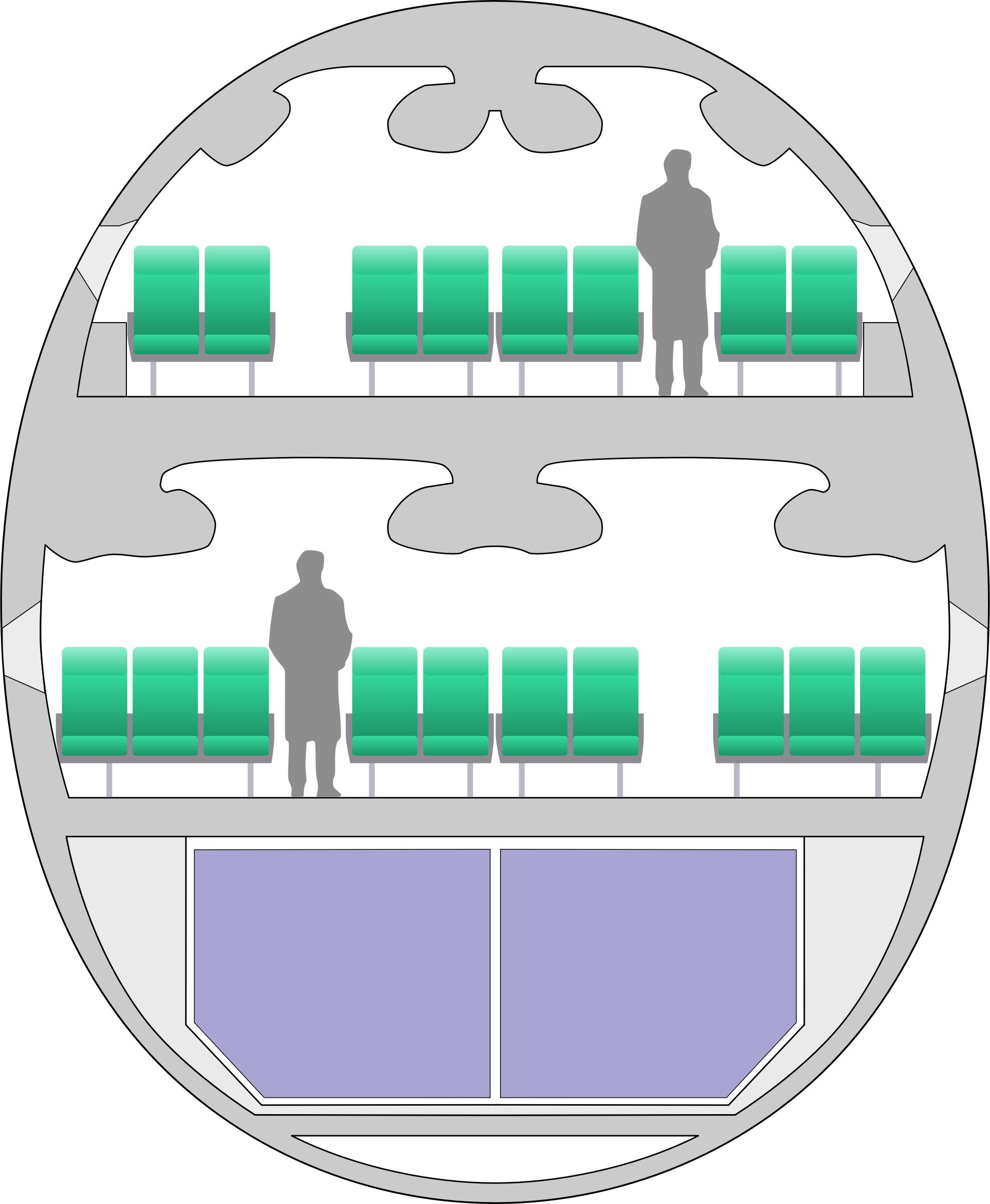 Airbus A380 Cross Section PNG icons