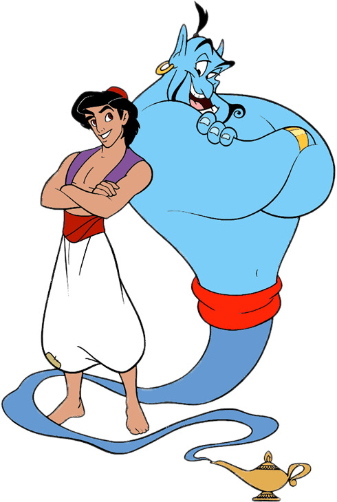 Aladdin and Genie png