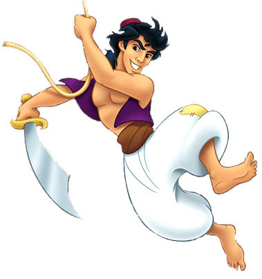Aladdin Hanging on A Rope png