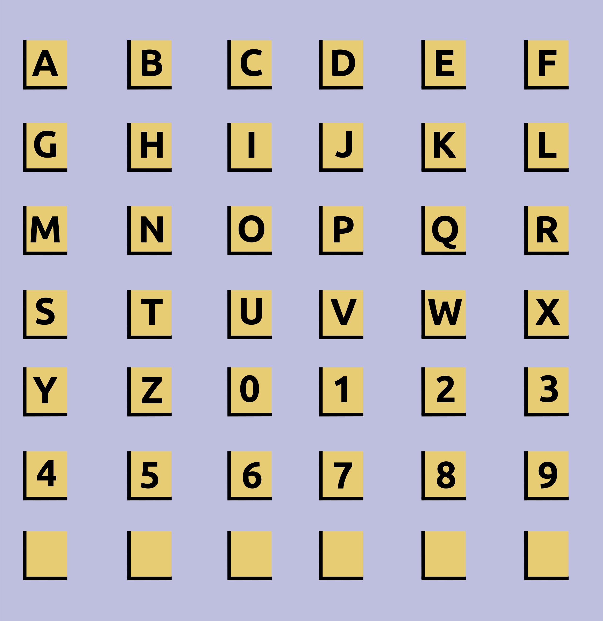 Alphanumeric Tiles png