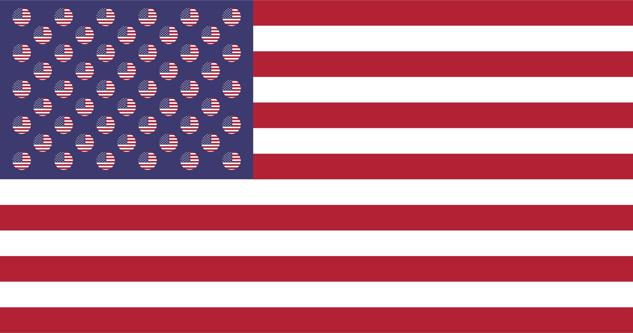 American Flag With Flag Circles png