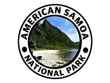 American Samoa National Park Round Sticker icons