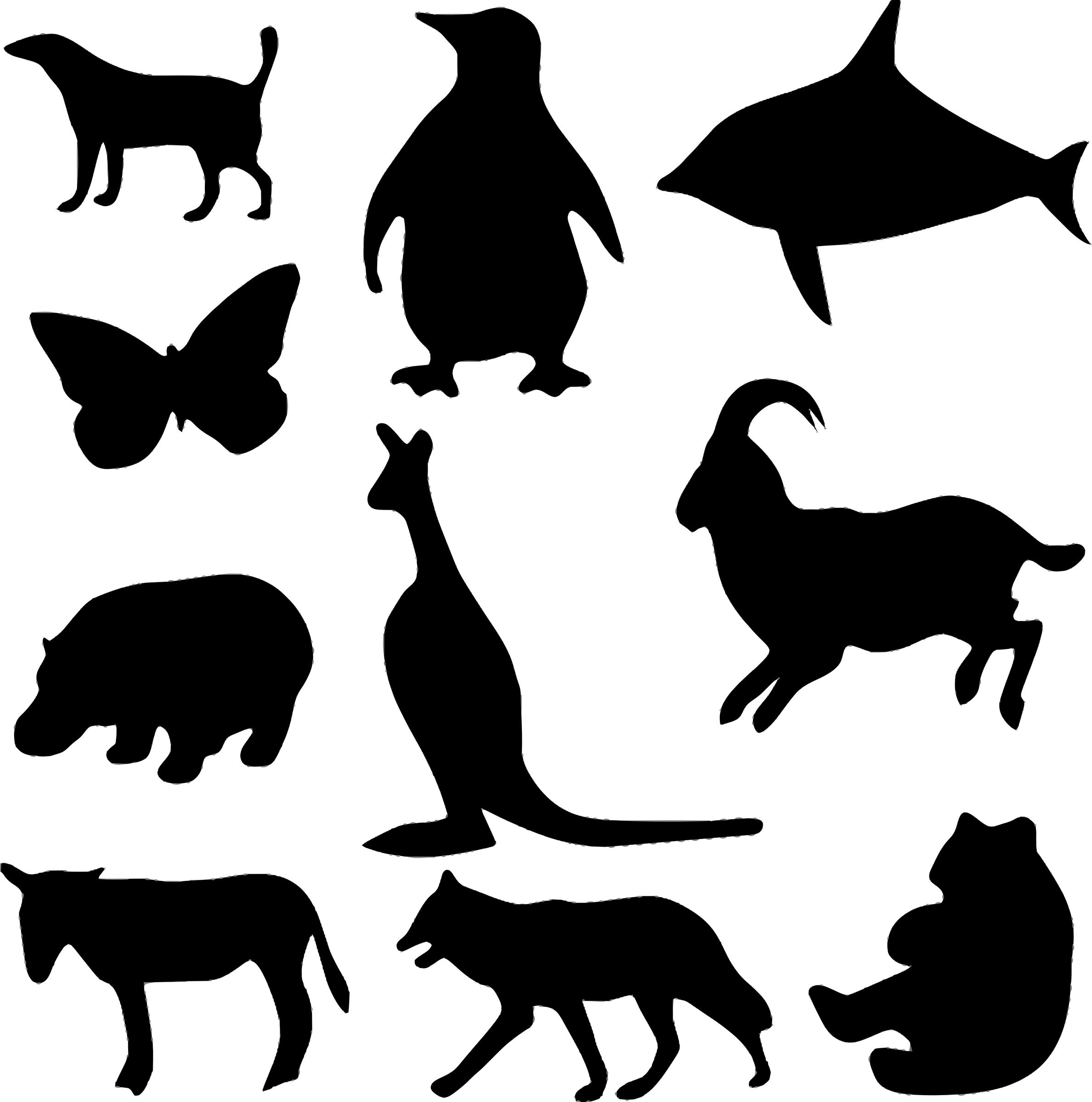 Animal silhouettes 1 png