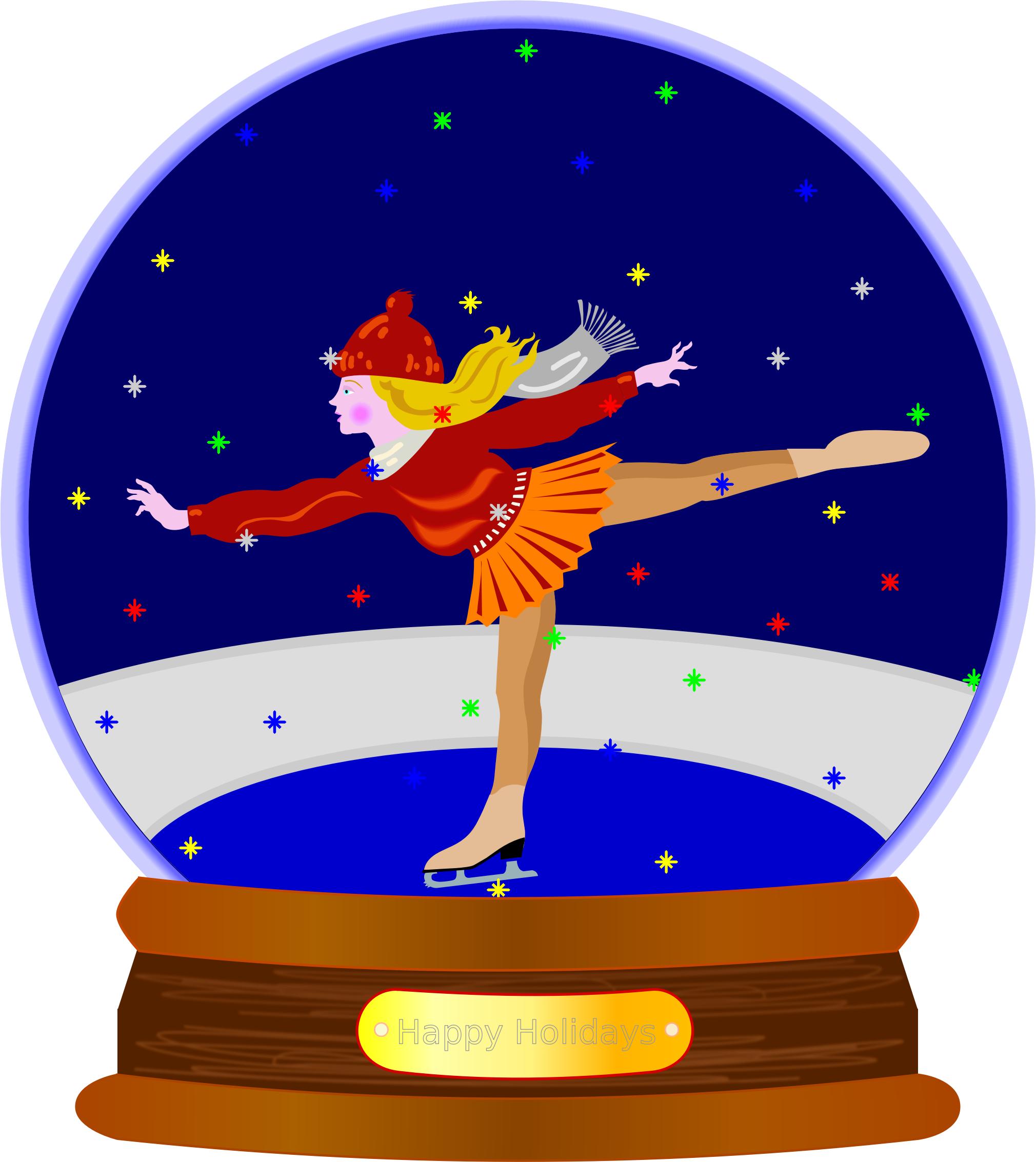 Animated Colored Snow Globe png