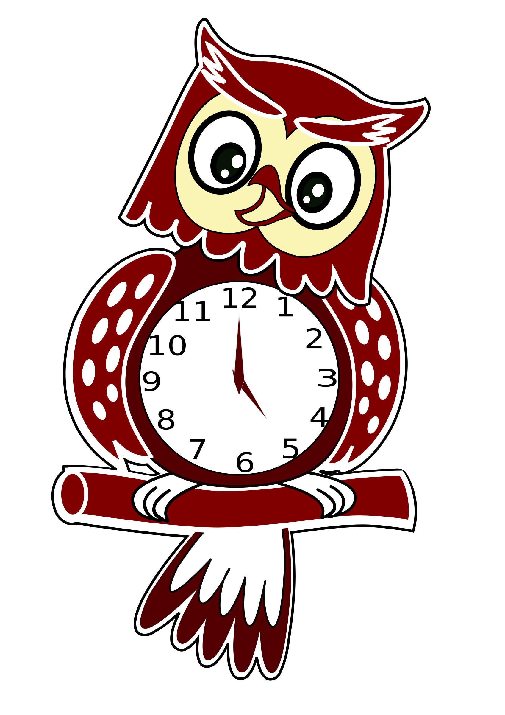 Animated Owl Clock png