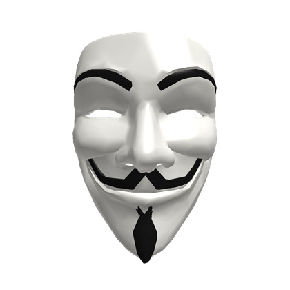 Anonymous Mask White PNG icons