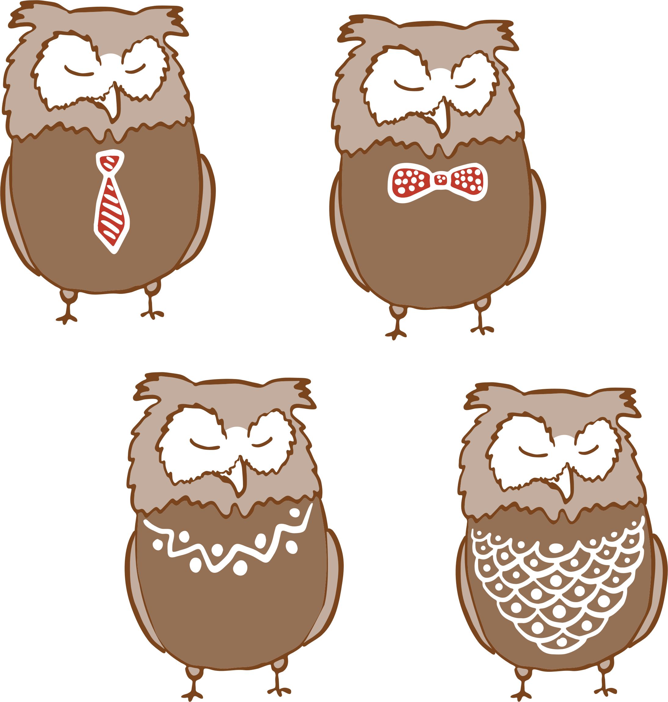 Anthropomorphic Owls 3 PNG icons