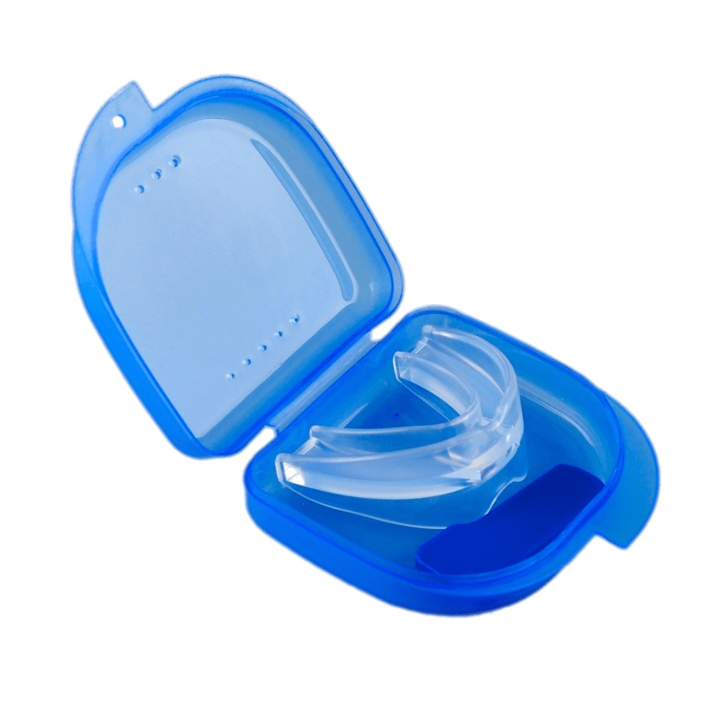 Anti Snoring Mouthpiece In Blue Container png
