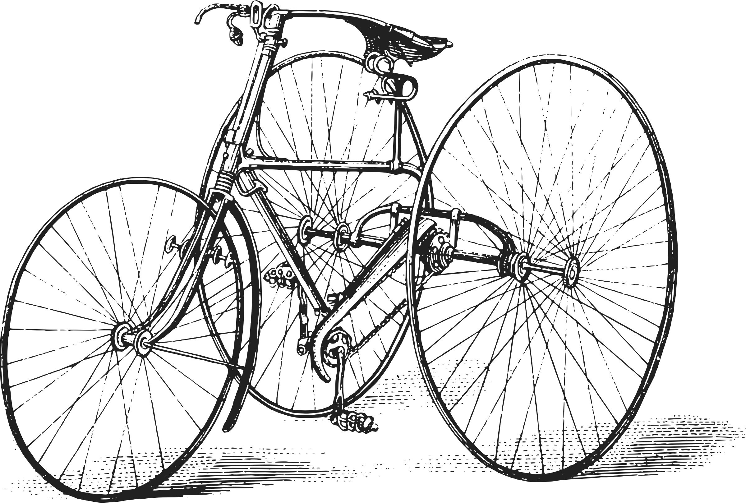 Antique Bw Bicycle icons