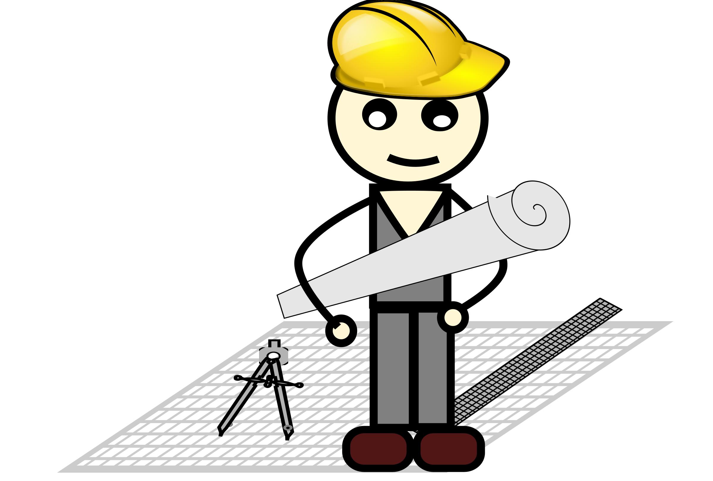 architect with compass and ruler png