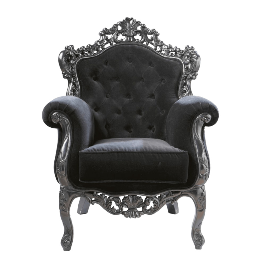 Armchair Black Royal PNG icons