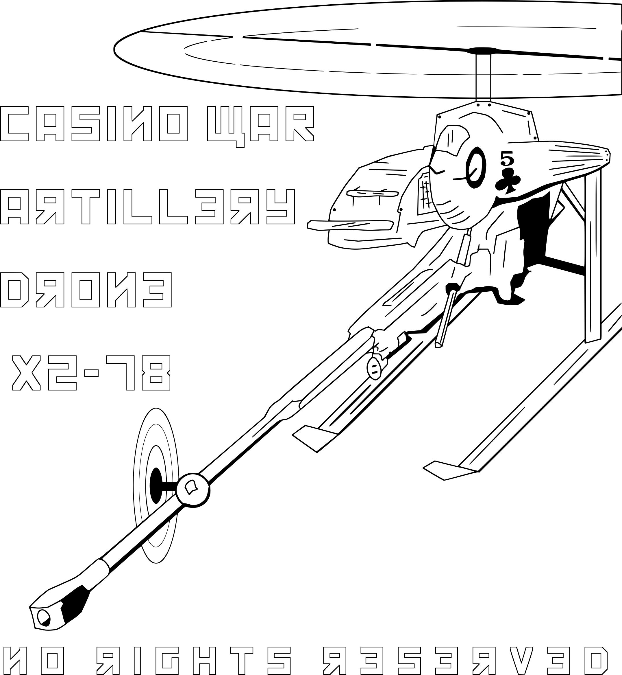 Artillery Drone Coloring for Grown Ups png