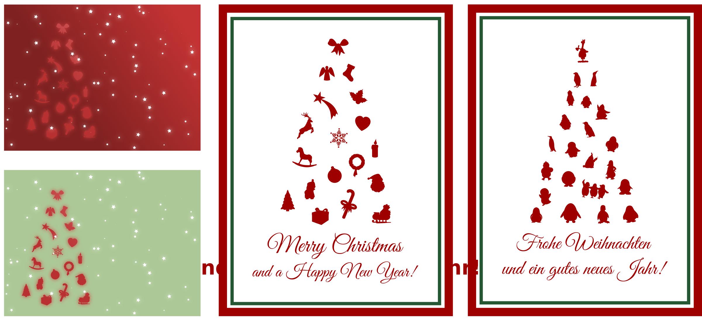 Assorted Christmas Cards png