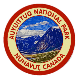 Auyuittuq National Park Round Sticker icons