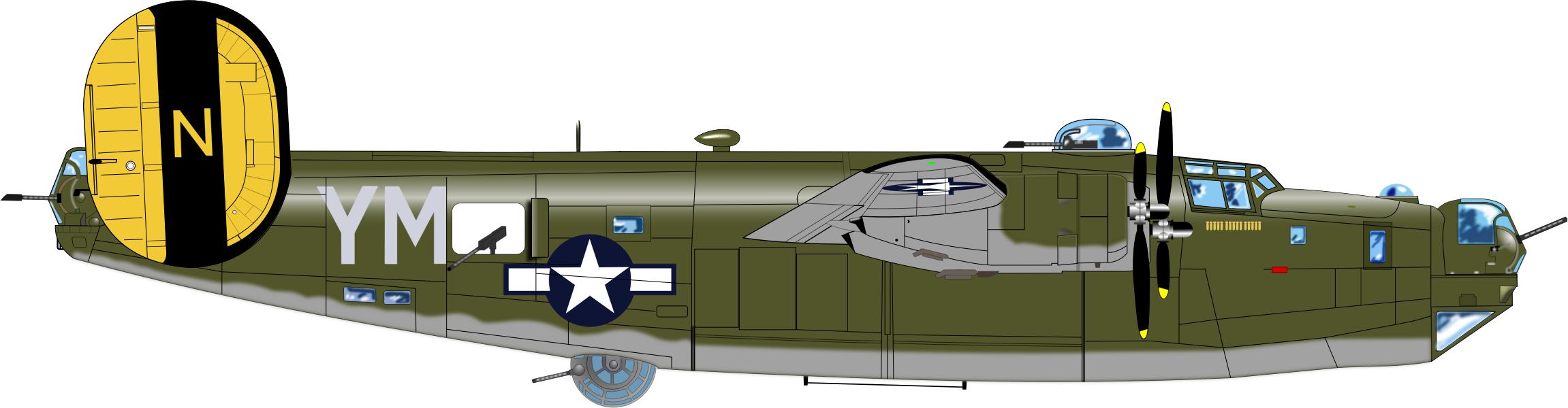 B-24 J BOMBER png
