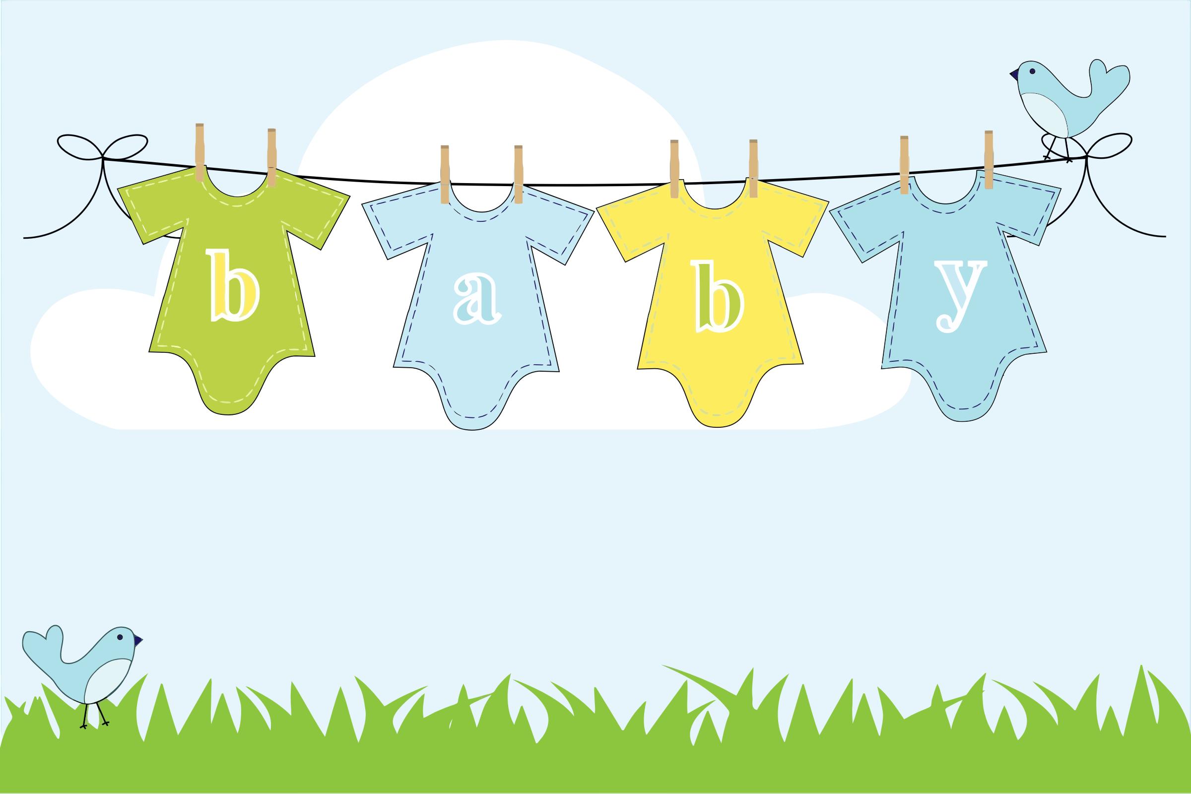 Baby Clothes Hanging On Clothesline Outside icons