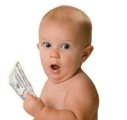 Baby Holding Cash icons