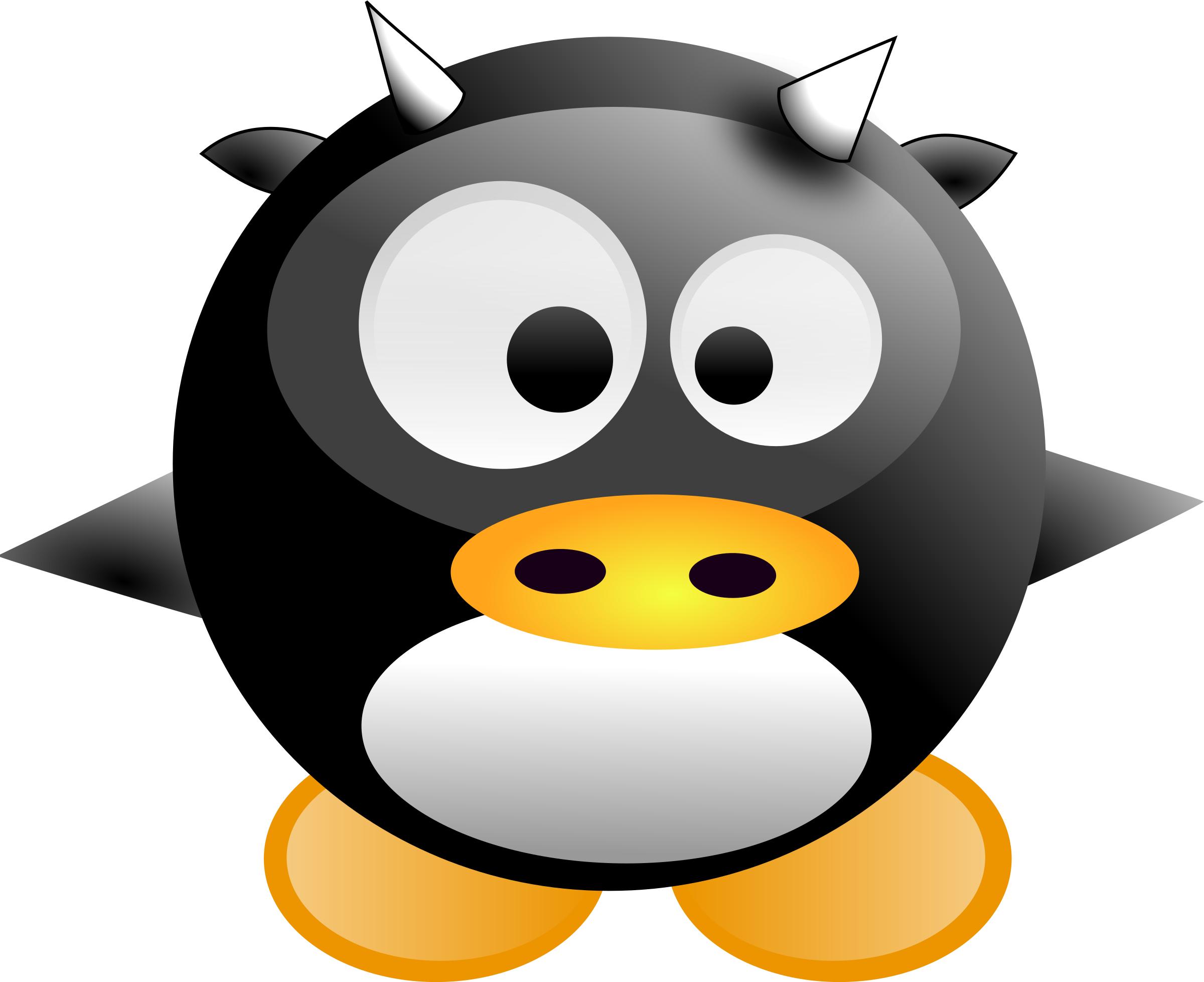 baby-tux cow png