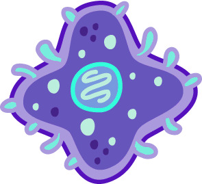 Bacteria Cell Cartoon icons