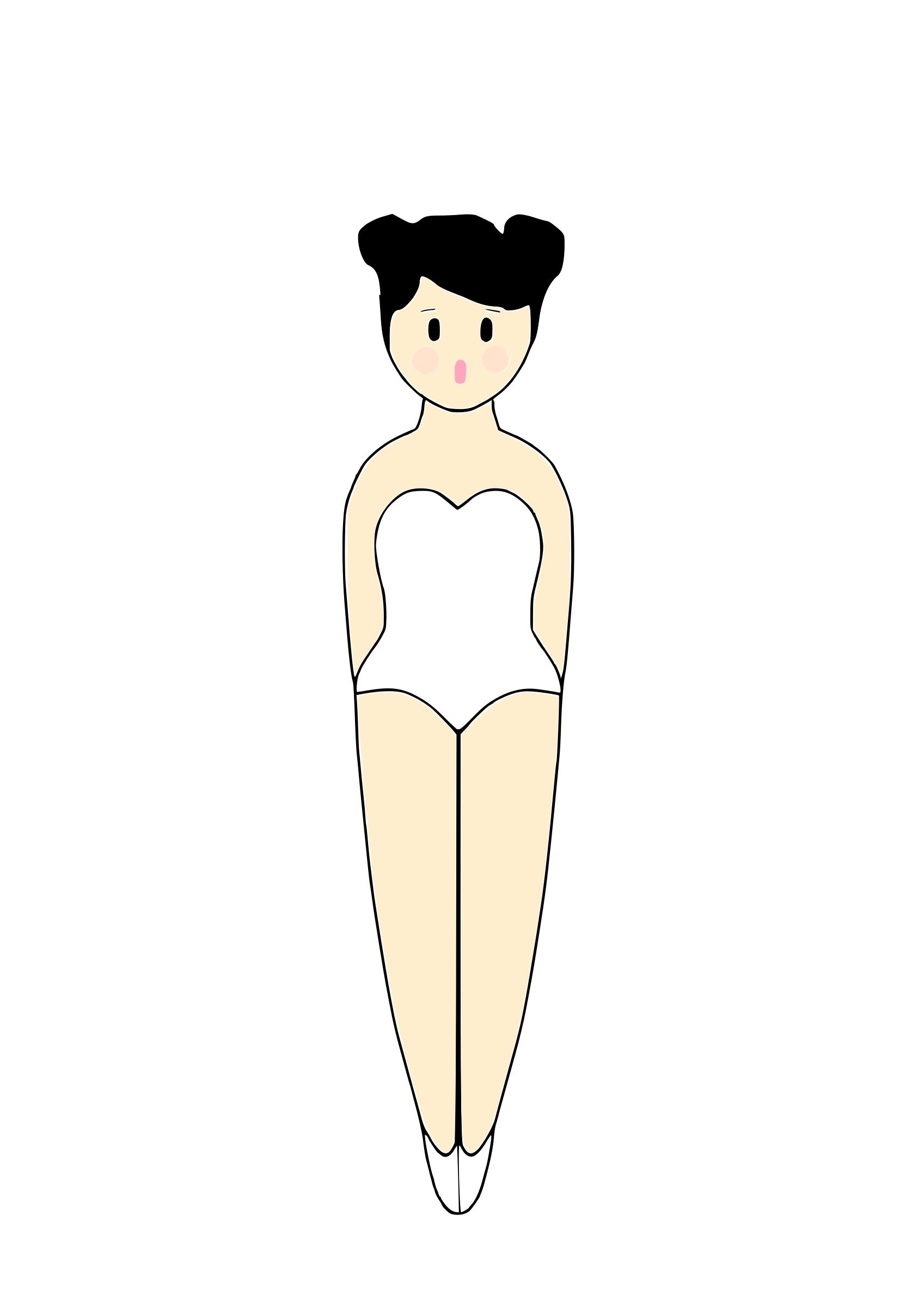 Ballerina pencil pal in bathing suit png