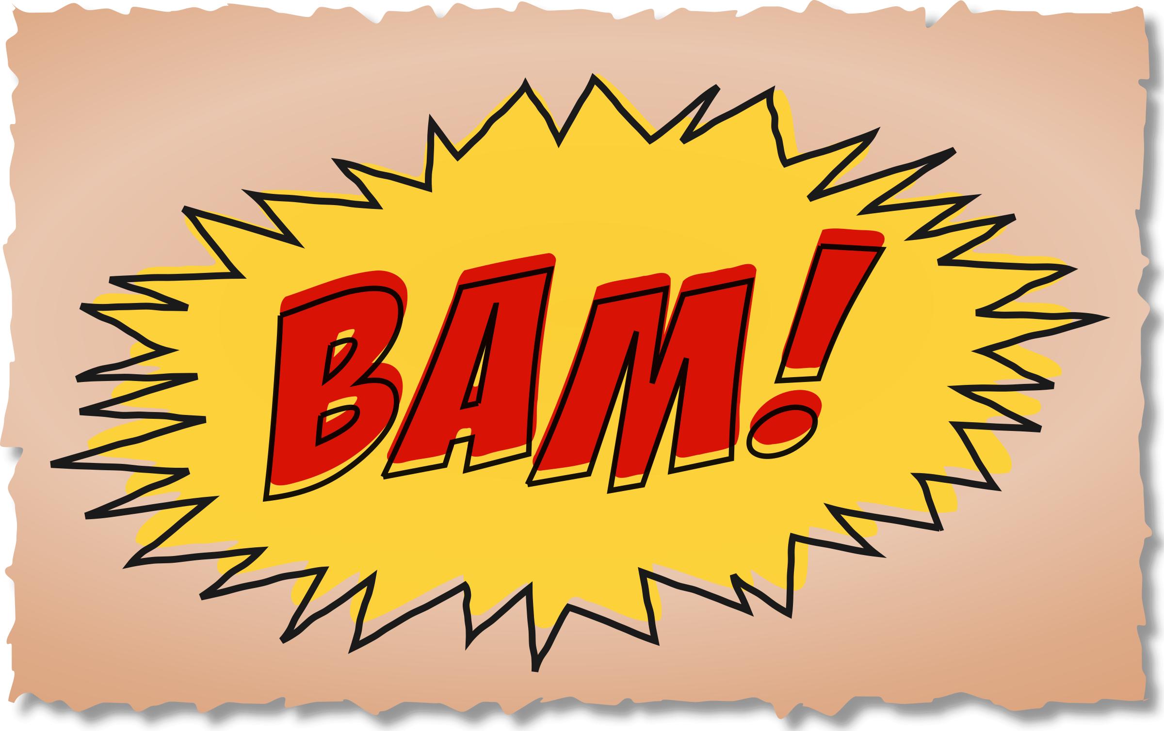 BAM comic book sound effect PNG icons