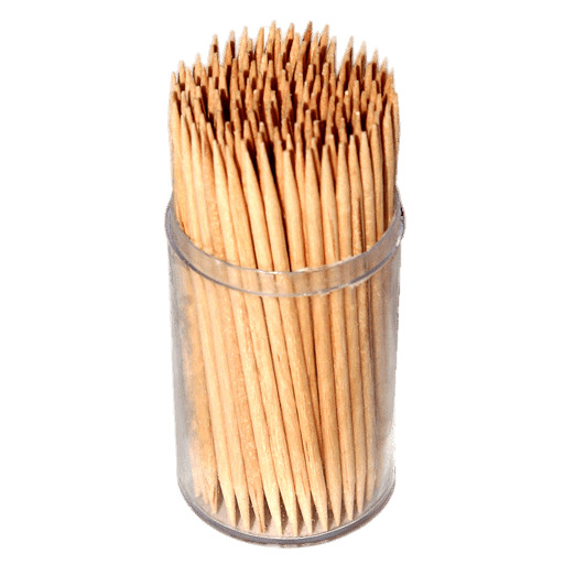 Bamboo Toothpicks In Round Pot icons