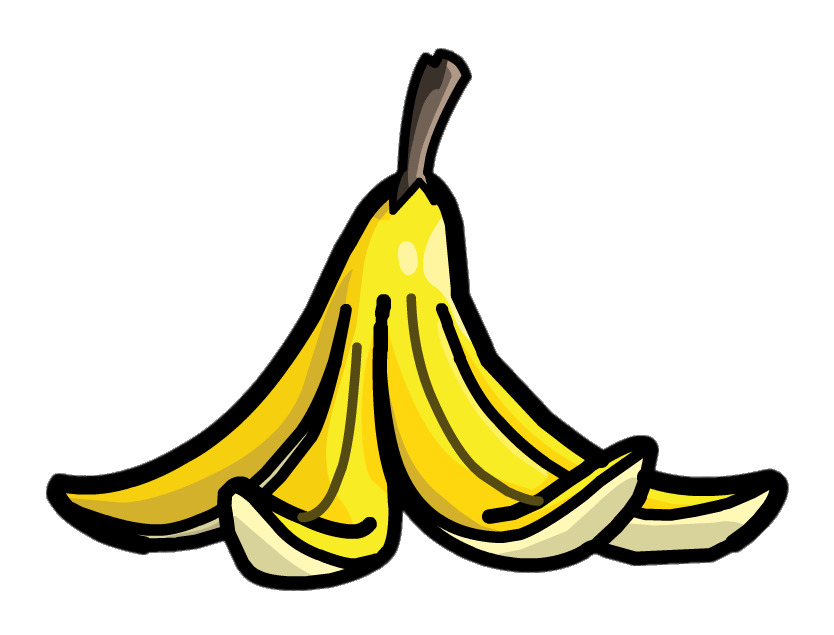 Banana Peel Clipart PNG icons
