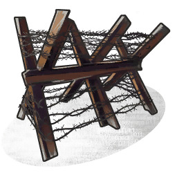 Barbed Wire on Metal Barricade png icons