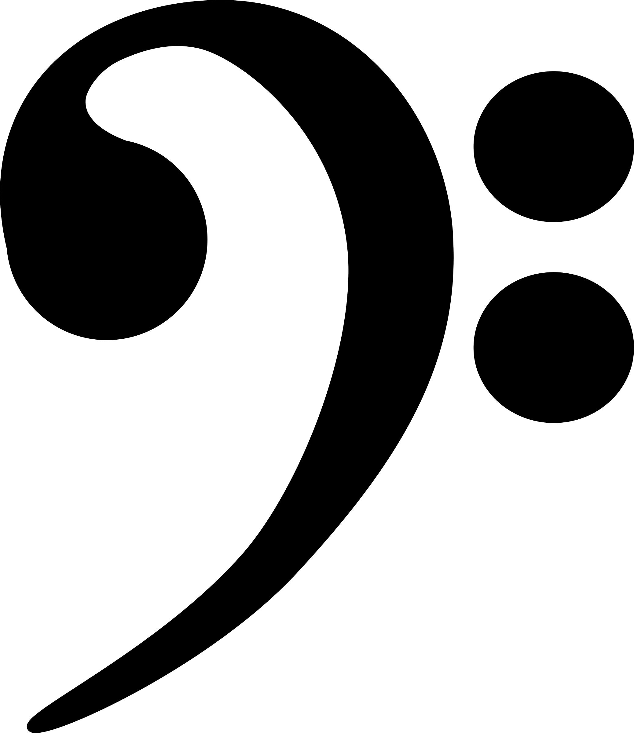 Black Bass Clef png