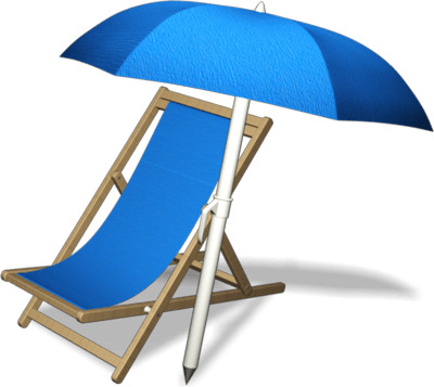 Beach Lounge Chair Umbrella png icons