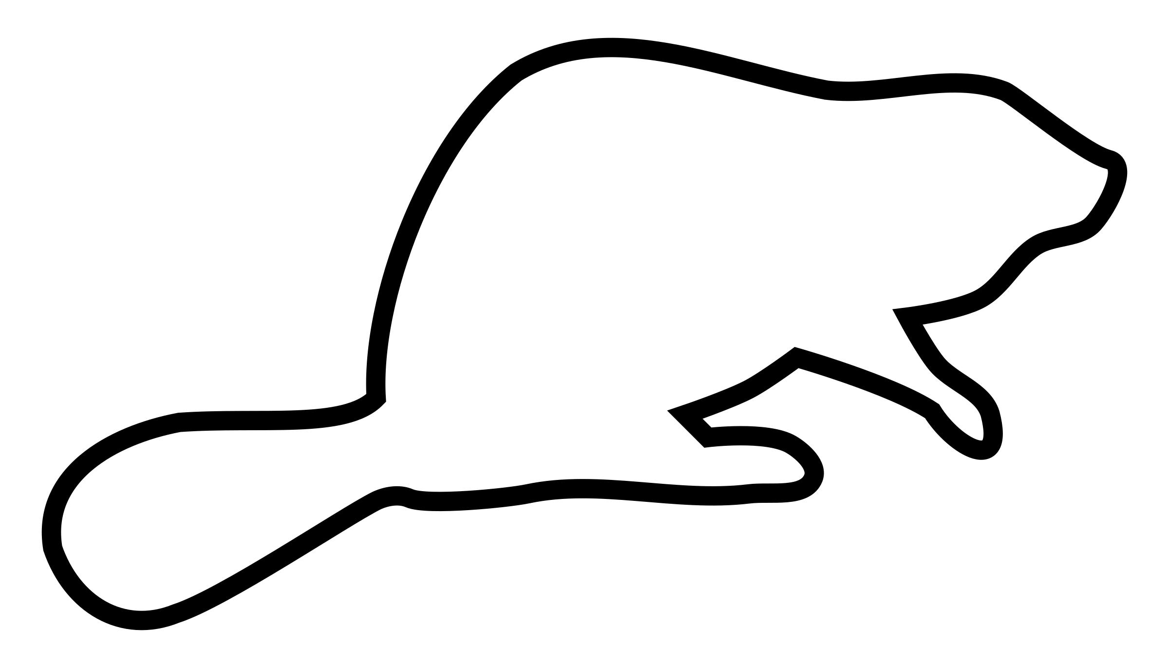 Beaver outline silhouette png